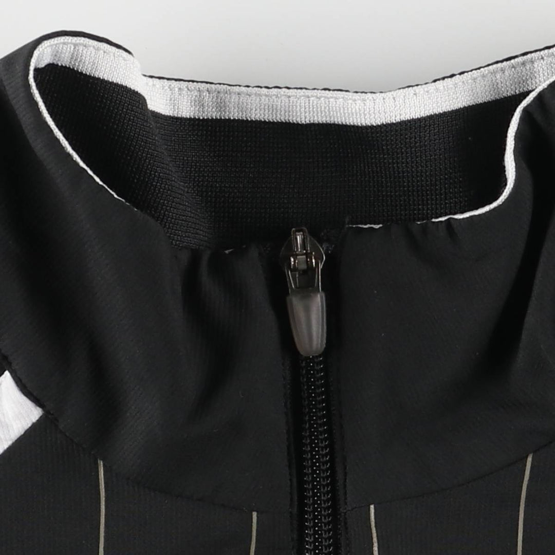 Nike NikeFITDRY Stripe Pattern 2-Way Windbreaker, Men's Size Medium polyester black type Vintage Second Hand
