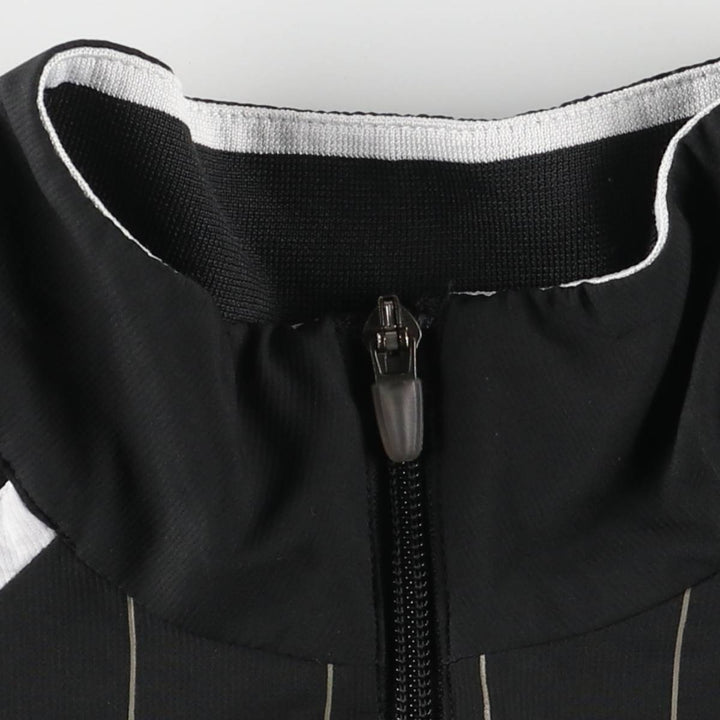Nike NikeFITDRY Stripe Pattern 2-Way Windbreaker, Men's Size Medium polyester black type Vintage Second Hand