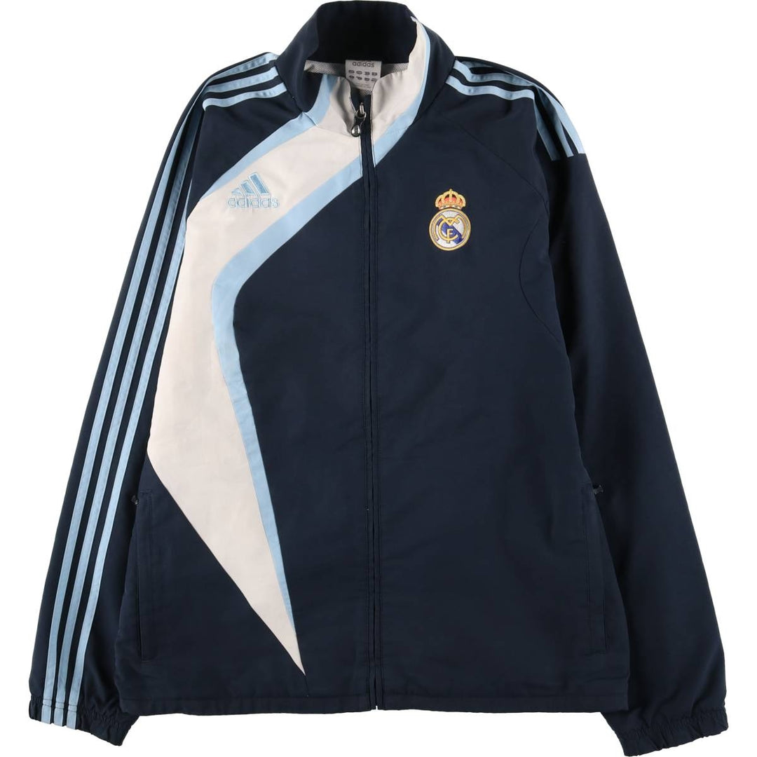 2000'S adidas LA LIGA REAL MADRID windbreaker, men's size M polyester navy blue type Vintage Second Hand