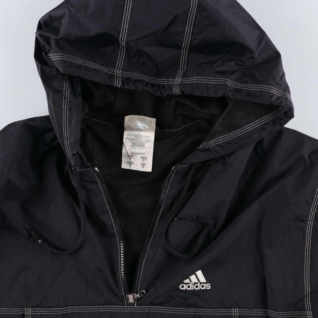 2000'S Adidas Anorak Parka Men's Size M Nylon black type Vintage Second Hand