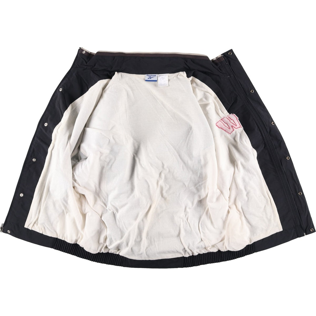 2000s~ Reebok Wisconsin University College Nylon Jacket, Men's Size L Nylon black type Vintage Second Hand