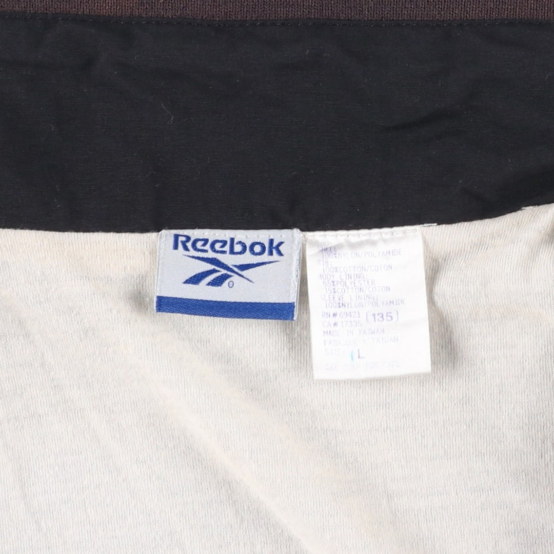 2000s~ Reebok Wisconsin University College Nylon Jacket, Men's Size L Nylon black type Vintage Second Hand