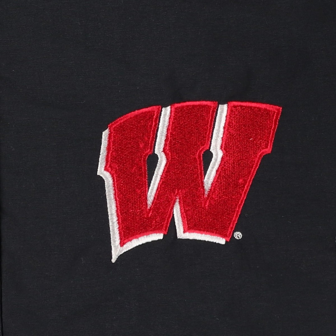 2000s~ Reebok Wisconsin University College Nylon Jacket, Men's Size L Nylon black type Vintage Second Hand