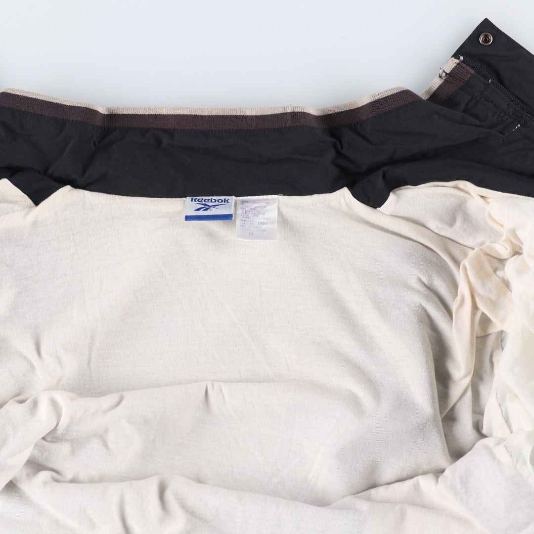 2000s~ Reebok Wisconsin University College Nylon Jacket, Men's Size L Nylon black type Vintage Second Hand