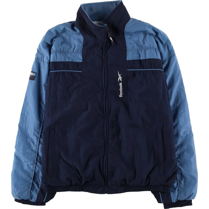 2000s~ Reebok Two-Tone Nylon Jacket, Men's Size L Nylon navy blue type Vintage Second Hand