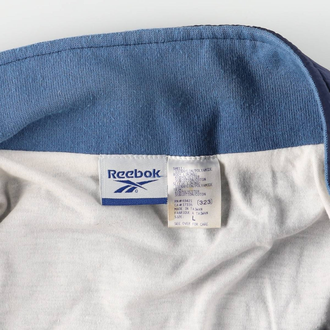 2000s~ Reebok Two-Tone Nylon Jacket, Men's Size L Nylon navy blue type Vintage Second Hand