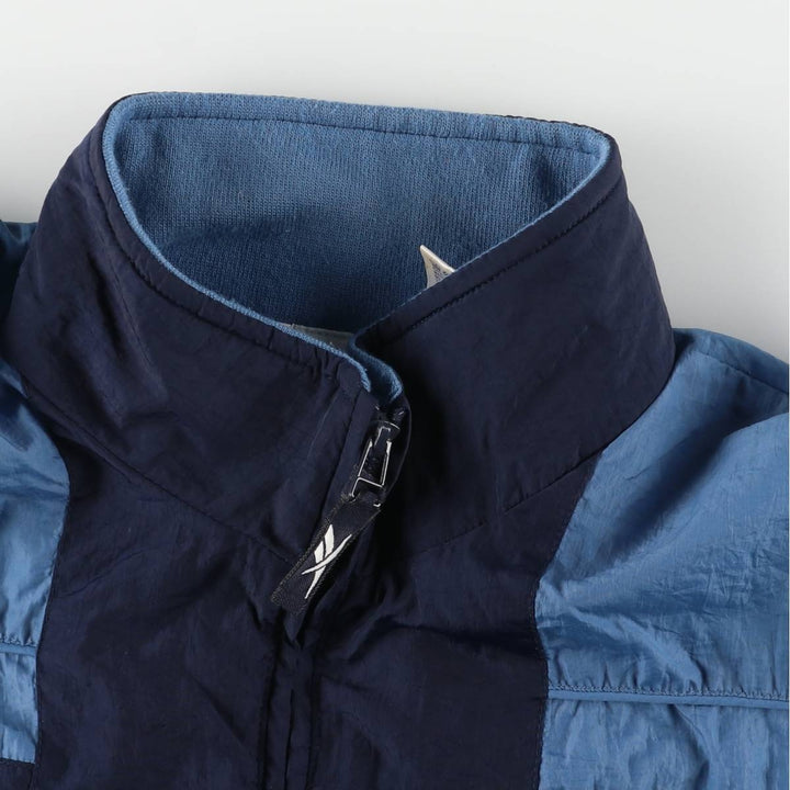 2000s~ Reebok Two-Tone Nylon Jacket, Men's Size L Nylon navy blue type Vintage Second Hand