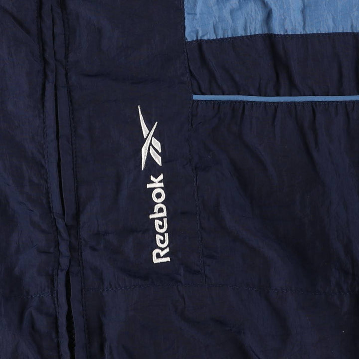2000s~ Reebok Two-Tone Nylon Jacket, Men's Size L Nylon navy blue type Vintage Second Hand
