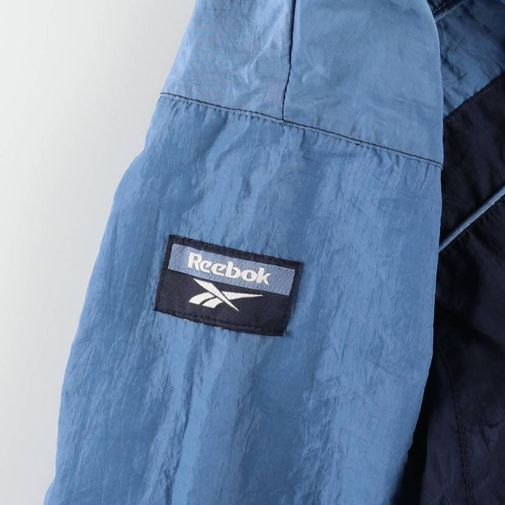 2000s~ Reebok Two-Tone Nylon Jacket, Men's Size L Nylon navy blue type Vintage Second Hand