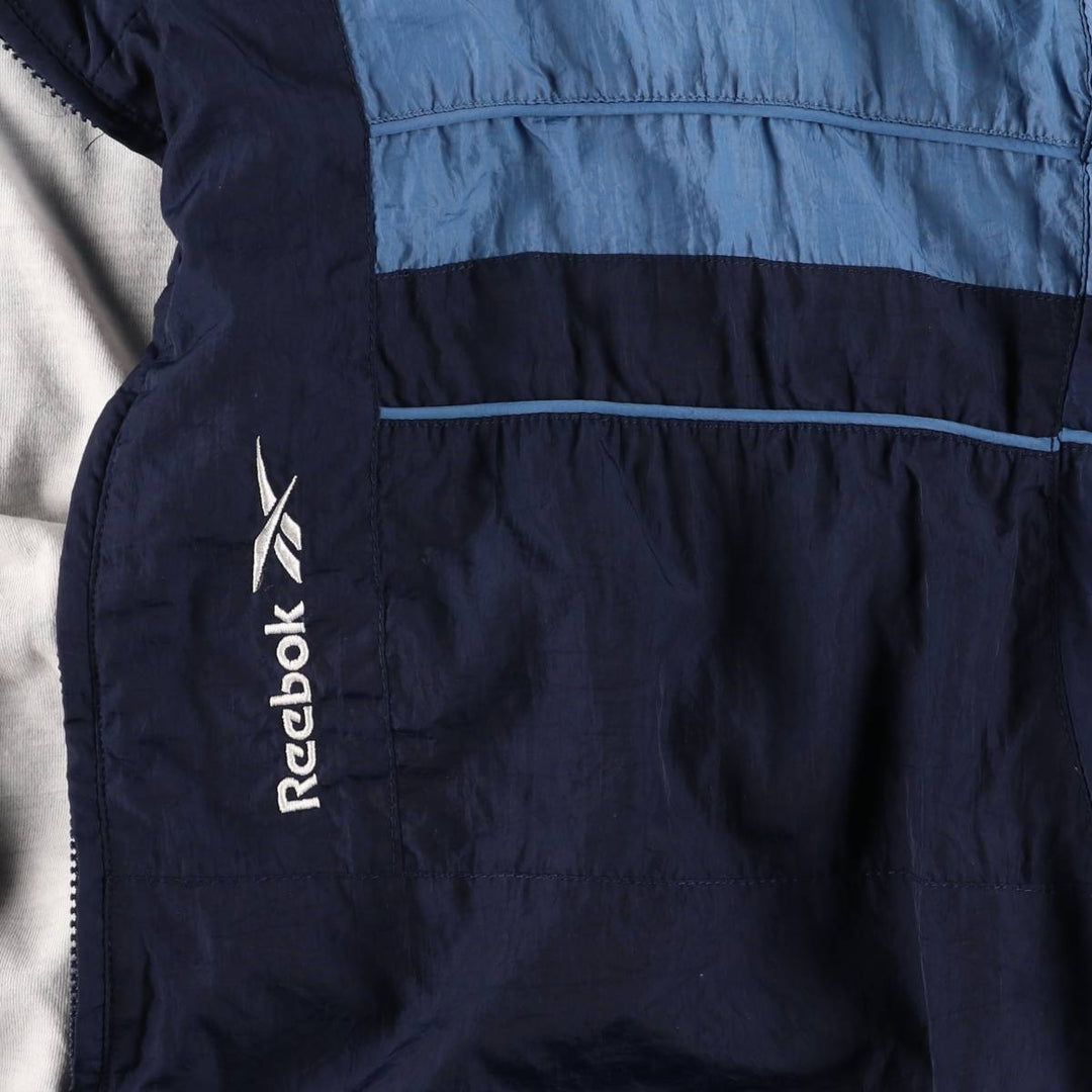2000s~ Reebok Two-Tone Nylon Jacket, Men's Size L Nylon navy blue type Vintage Second Hand