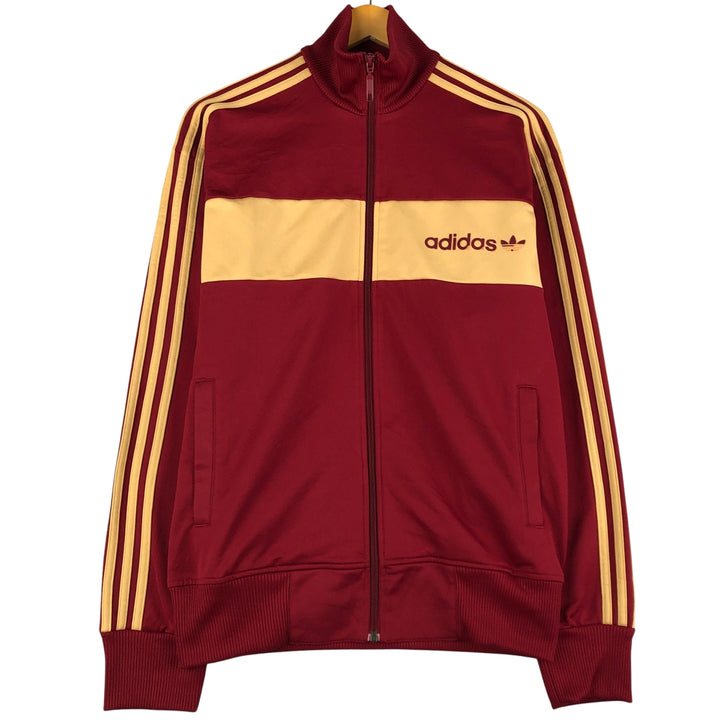 2000'S adidas Originals Jersey Track Jacket, Men's Size Small polyester burgundy type Vintage Second Hand