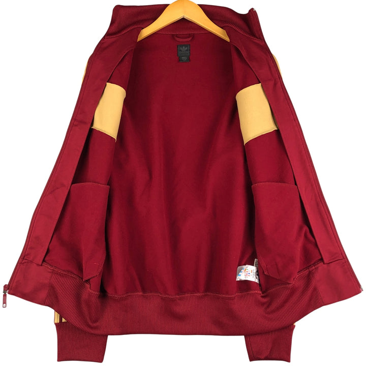 2000'S adidas Originals Jersey Track Jacket, Men's Size Small polyester burgundy type Vintage Second Hand