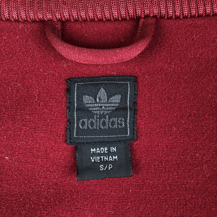 2000'S adidas Originals Jersey Track Jacket, Men's Size Small polyester burgundy type Vintage Second Hand