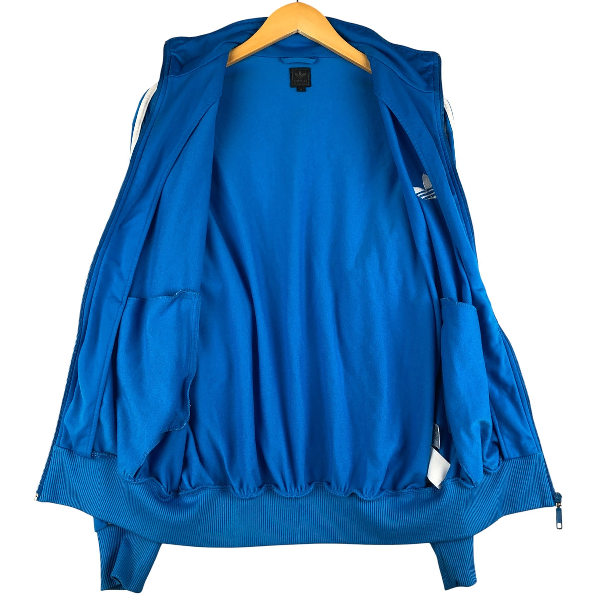 00'S adidas Originals Jersey Track Jacket Men's M polyester Blue