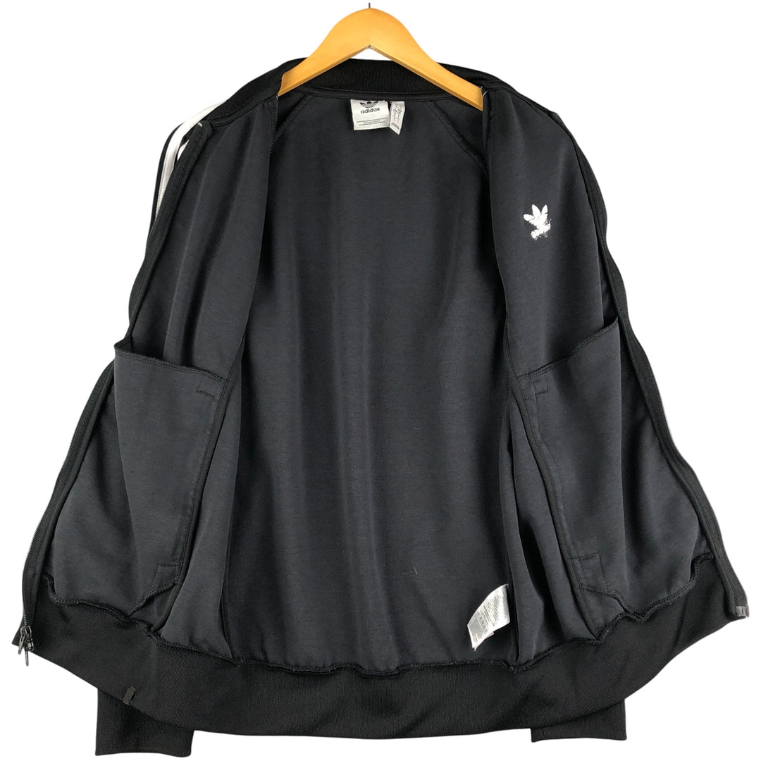 Adidas Originals Jersey Track Jacket Men's Size L polyester black type Vintage Second Hand
