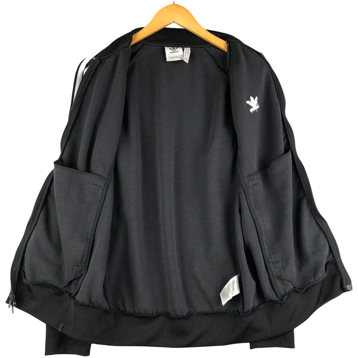 Adidas Originals Jersey Track Jacket Men's Size L polyester black type Vintage Second Hand
