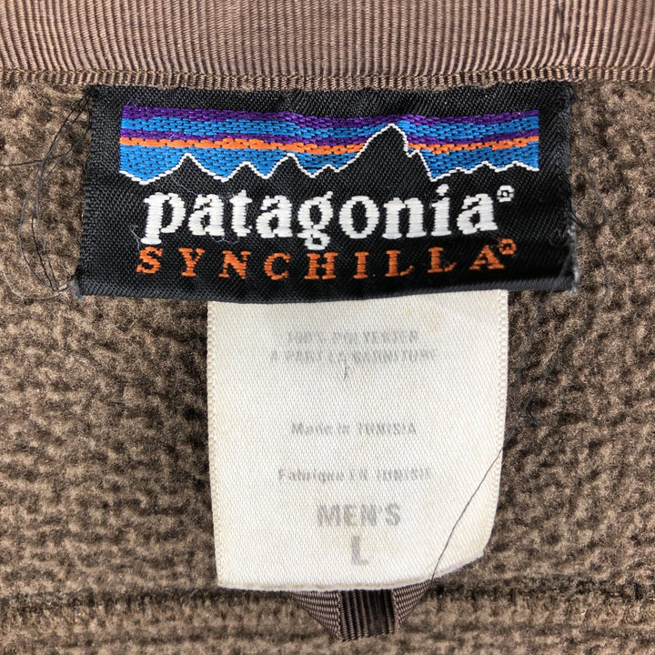 2000'S Patagonia Synchilla Fleece Jacket (25095), Men's Size L polyester brown type Vintage Second Hand
