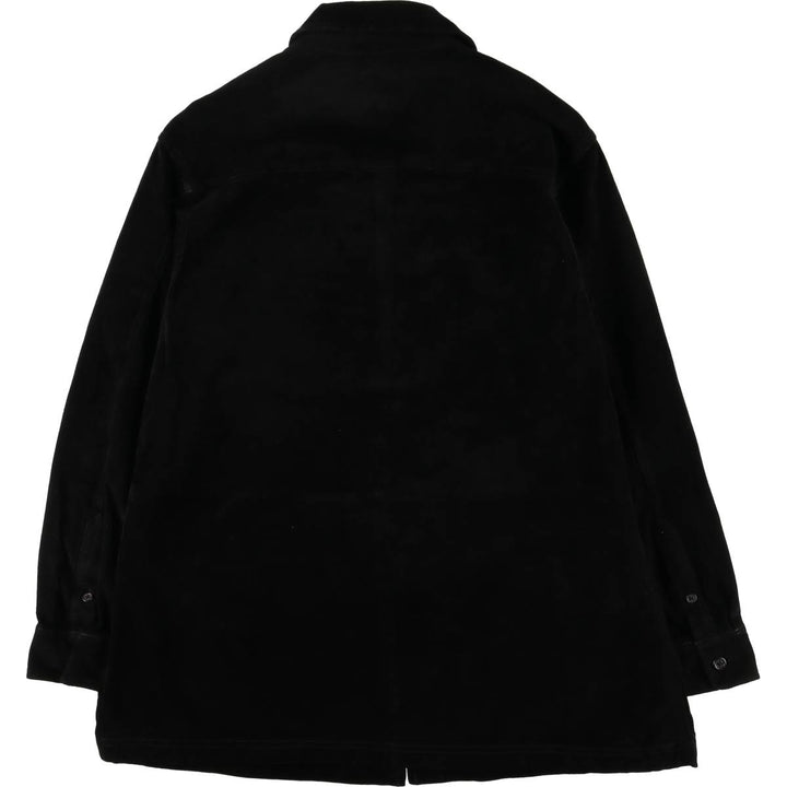 Ralph Lauren Lauren suede leather jacket, women's size L Genuine suede leather black type Vintage Second Hand