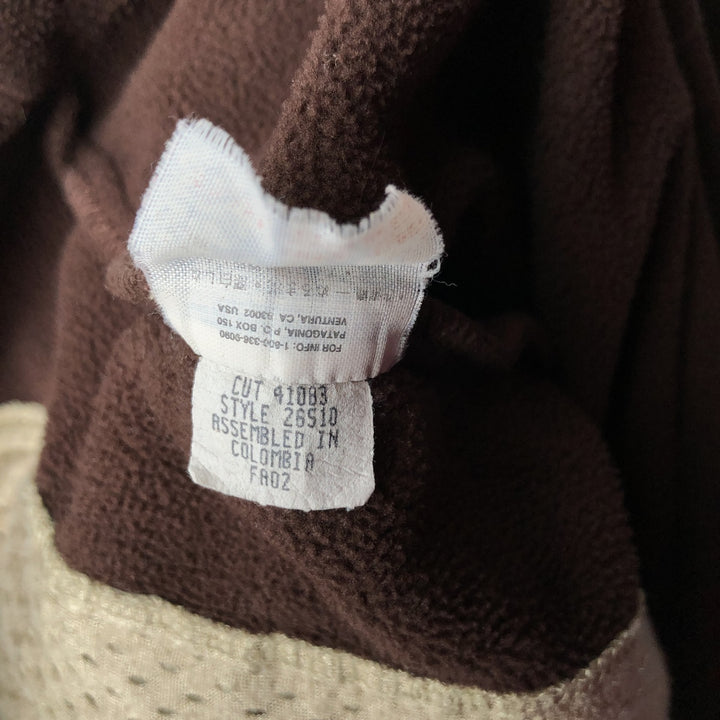 2000'S Patagonia Synchilla Fleece Jacket (26510FA02), Men's Size L unclear brown type Vintage Second Hand