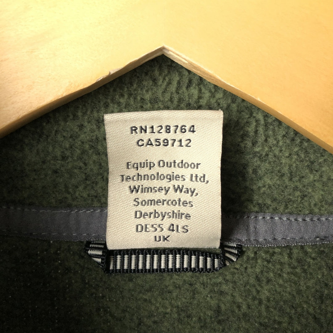 Rab Half-Zip Fleece Pullover, Men's Size L polyester green type Vintage Second Hand