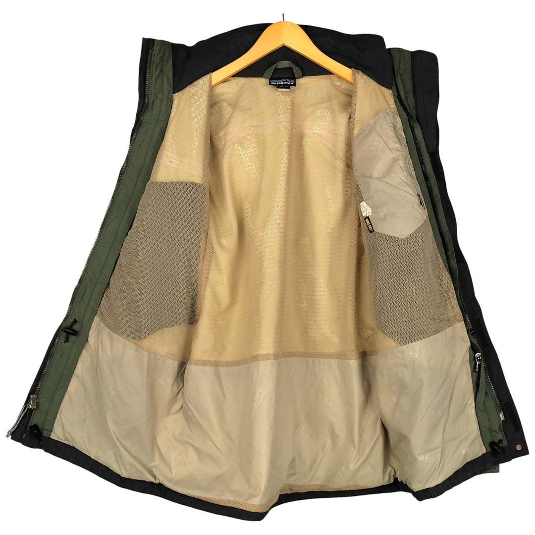 2000'S Patagonia Storm Jacket 83590F02 Gore-Tex Mountain Shell Jacket, Men's Size Medium Nylon Khaki type Vintage Second Hand
