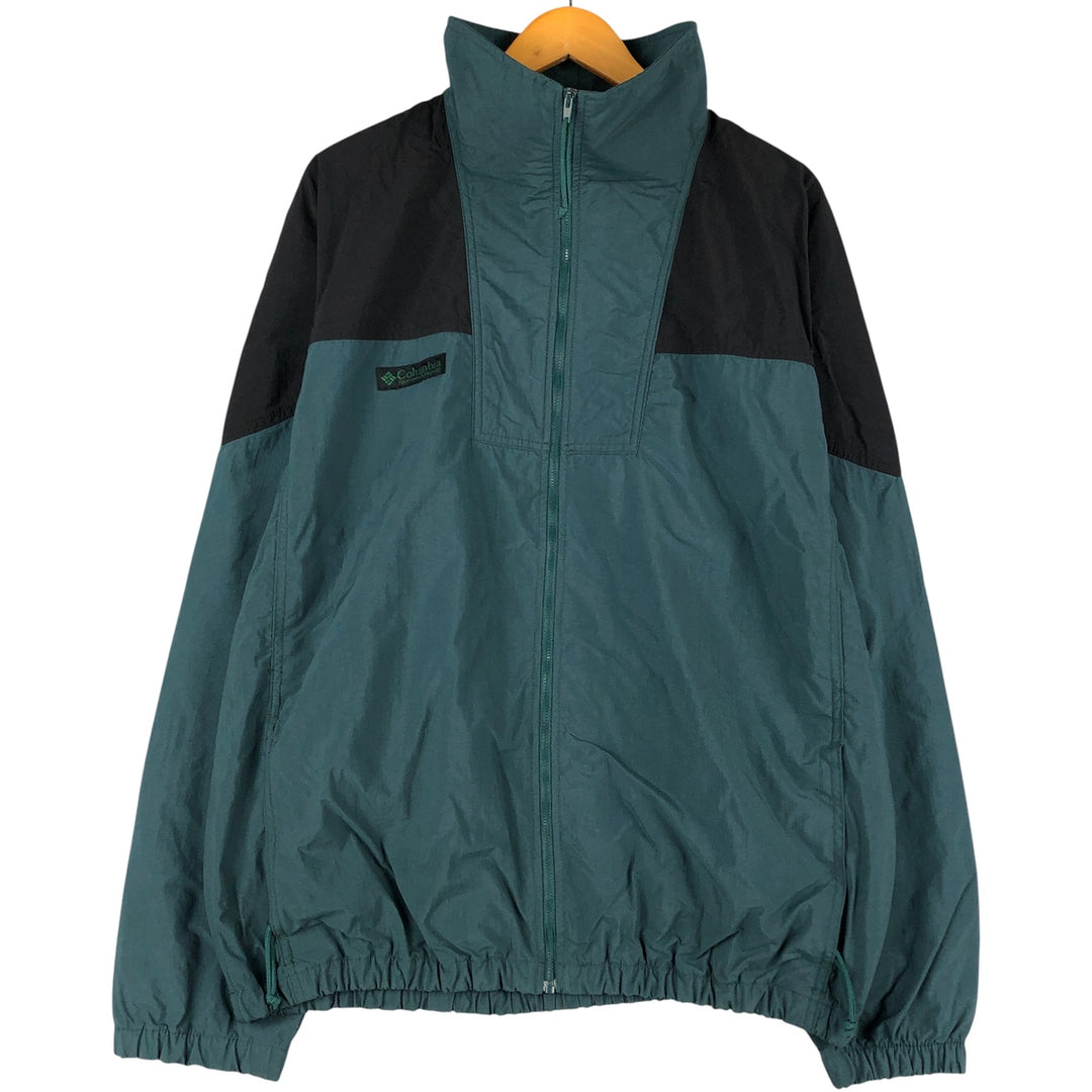 90'S Vintage Columbia Windbreaker with White Tag, Men's Size XL unclear green type Vintage Second Hand