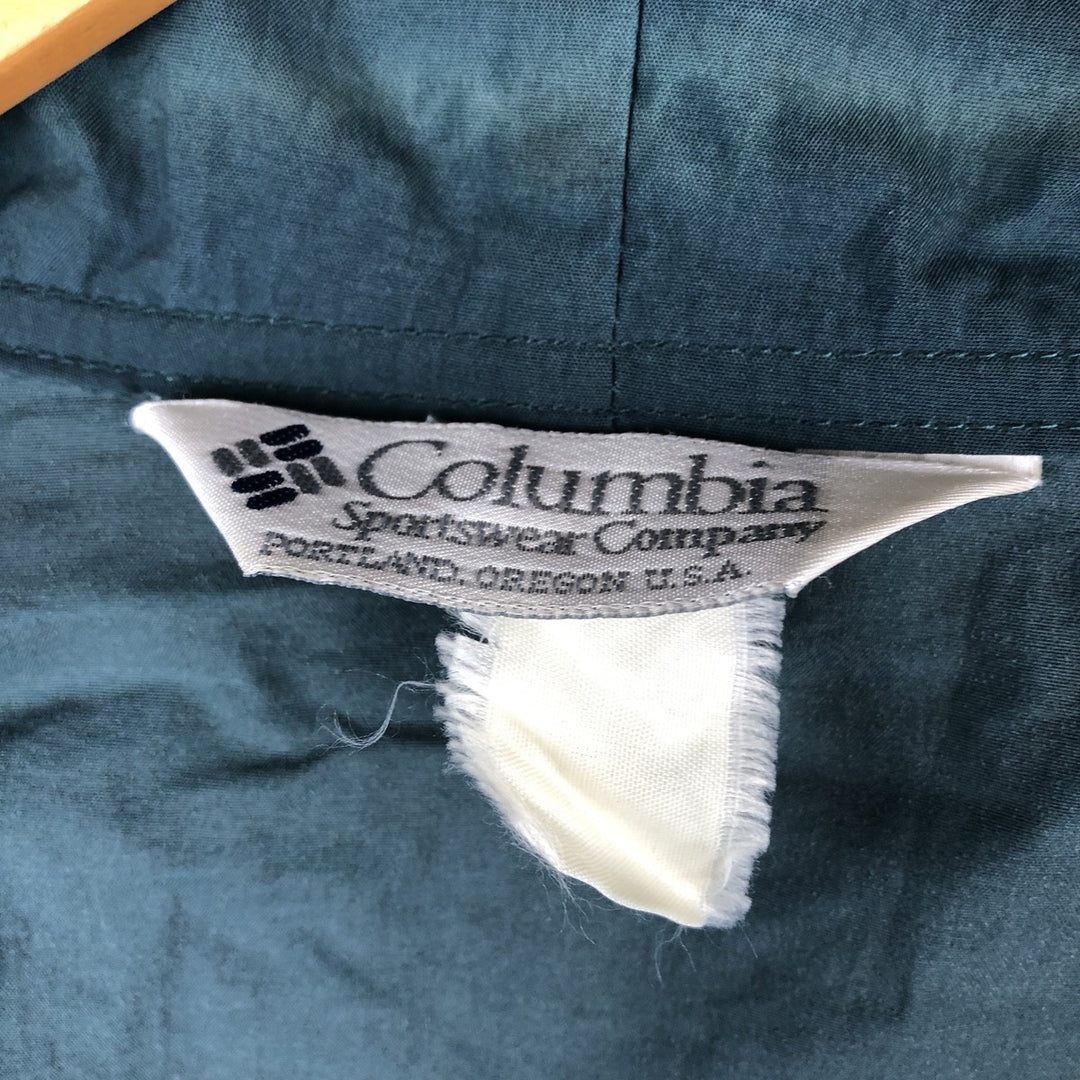 90'S Vintage Columbia Windbreaker with White Tag, Men's Size XL unclear green type Vintage Second Hand