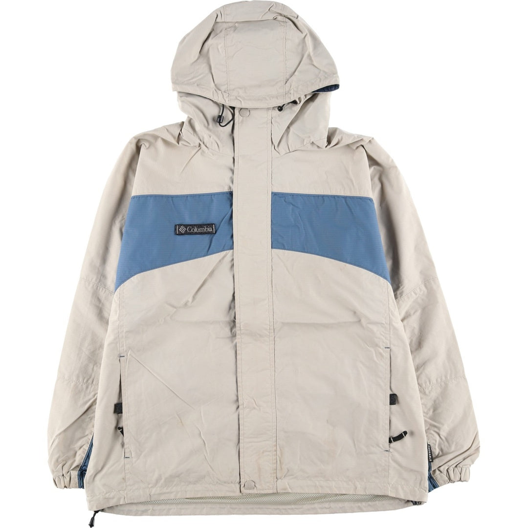 2000'S Columbia Mountain Parka Shell Jacket, Men's Size L Nylon ivory Vintage Second Hand