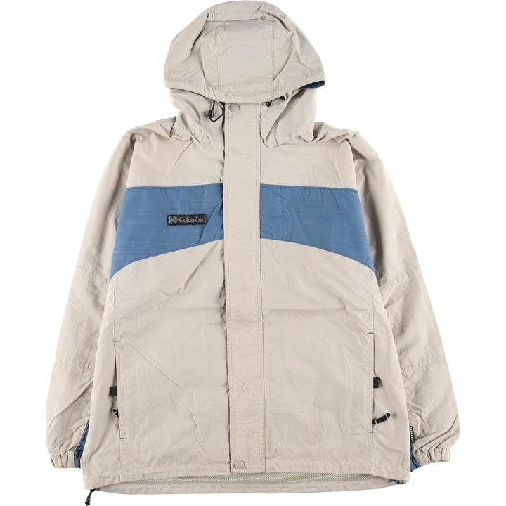 2000'S Columbia Mountain Parka Shell Jacket, Men's Size L Nylon ivory Vintage Second Hand