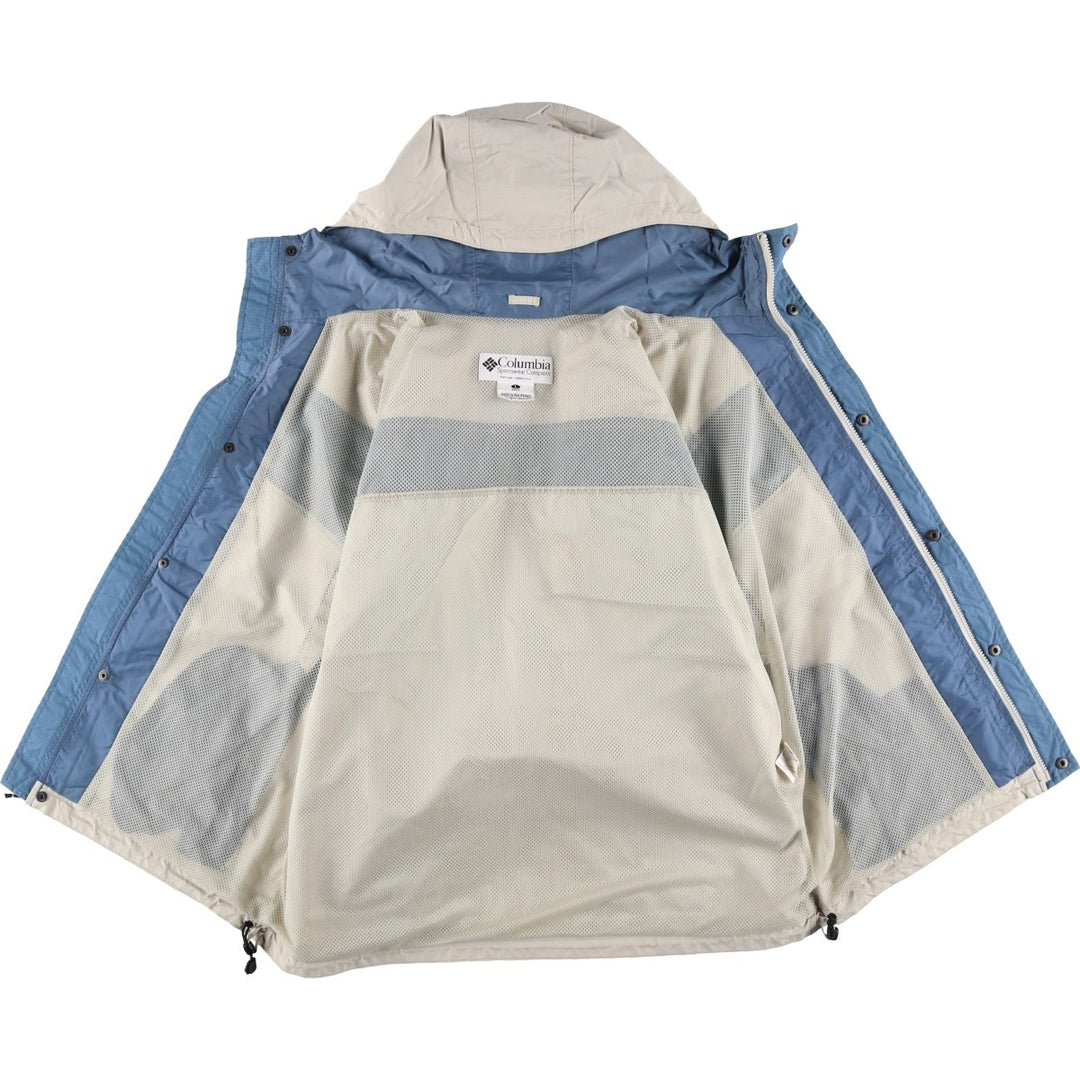 2000'S Columbia Mountain Parka Shell Jacket, Men's Size L Nylon ivory Vintage Second Hand