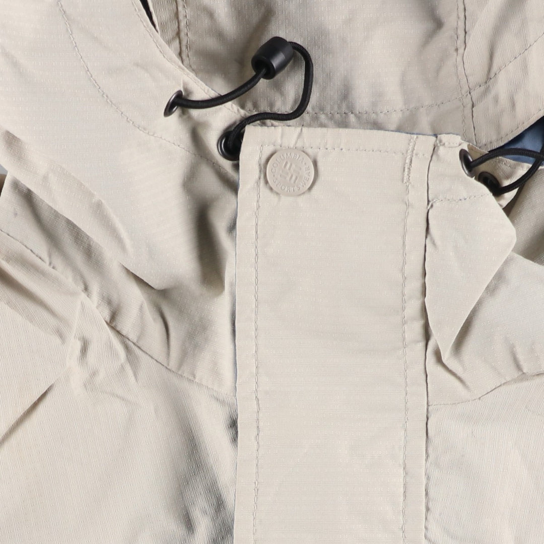 2000'S Columbia Mountain Parka Shell Jacket, Men's Size L Nylon ivory Vintage Second Hand