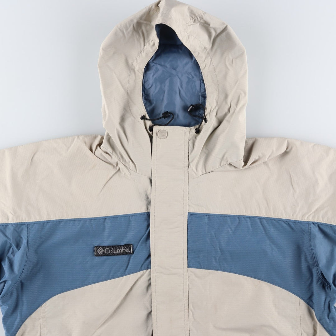 2000'S Columbia Mountain Parka Shell Jacket, Men's Size L Nylon ivory Vintage Second Hand