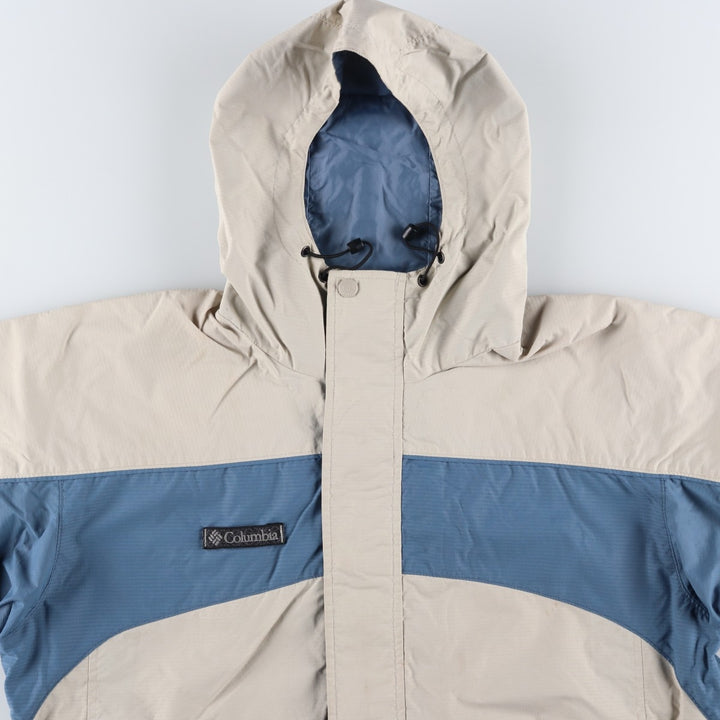 2000'S Columbia Mountain Parka Shell Jacket, Men's Size L Nylon ivory Vintage Second Hand