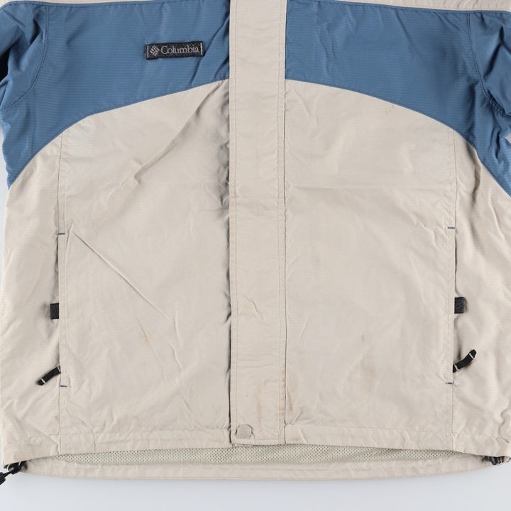 2000'S Columbia Mountain Parka Shell Jacket, Men's Size L Nylon ivory Vintage Second Hand