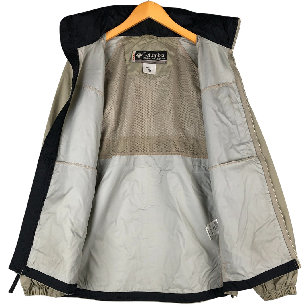 2000'S Columbia XCO Nylon Jacket, Men's Size Small Nylon Khaki type beige Vintage Second Hand