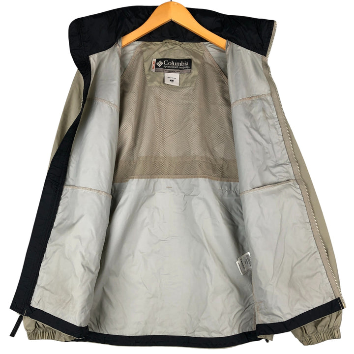 2000'S Columbia XCO Nylon Jacket, Men's Size Small Nylon Khaki type beige Vintage Second Hand