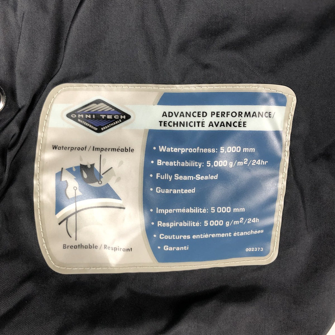 Columbia OMNI-TECH PACKABLE Mountain Parka Shell Jacket, Men's Size Medium Nylon black type Vintage Second Hand