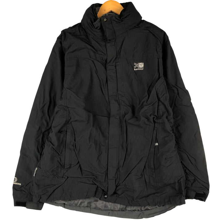 Karrimor WEATHERTITE Mountain Jacket, Shell Jacket, Men's Size L Nylon black type Vintage Second Hand