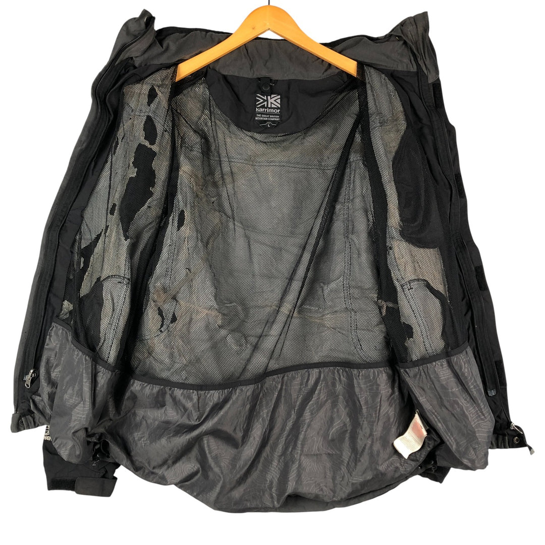 Karrimor WEATHERTITE Mountain Jacket, Shell Jacket, Men's Size L Nylon black type Vintage Second Hand