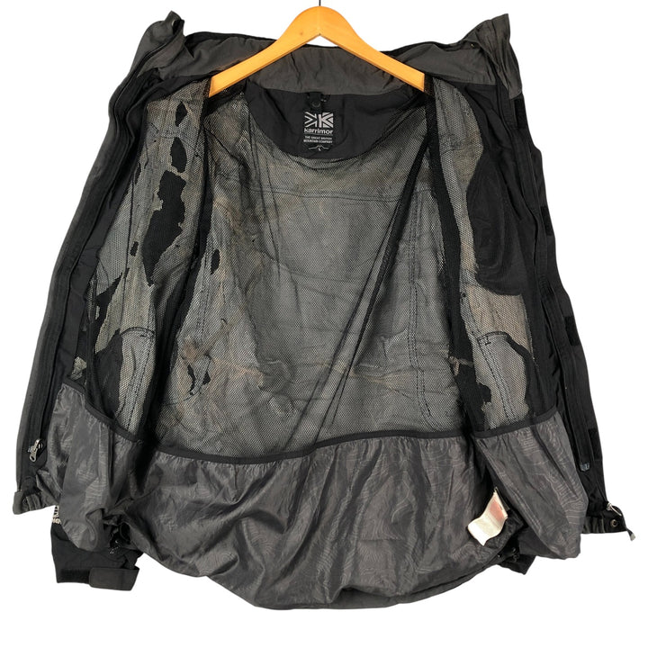Karrimor WEATHERTITE Mountain Jacket, Shell Jacket, Men's Size L Nylon black type Vintage Second Hand