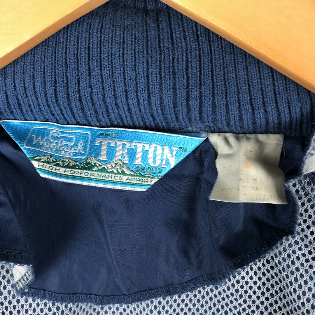 Vintage 1980'S WOOLRICH TETON nylon jacket, men's size XL unclear navy blue type Vintage Second Hand