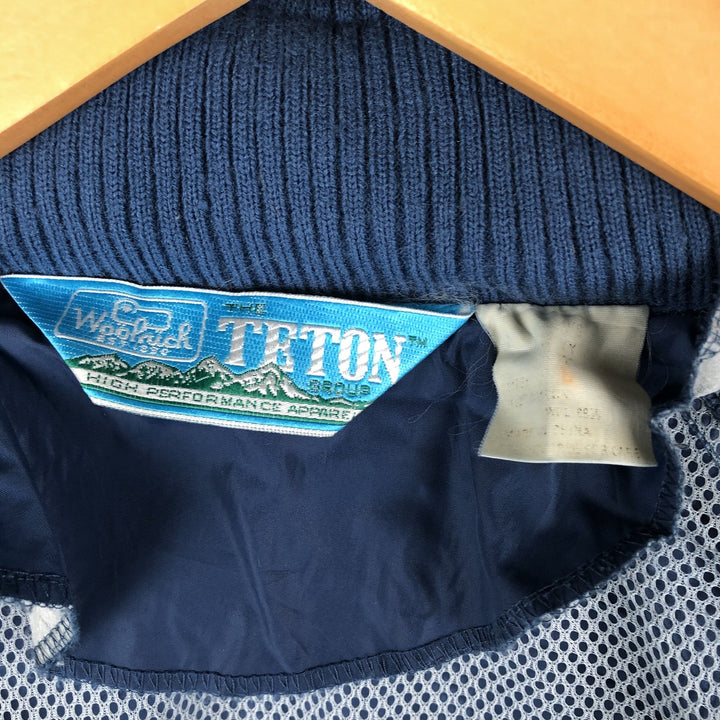 Vintage 1980'S WOOLRICH TETON nylon jacket, men's size XL unclear navy blue type Vintage Second Hand