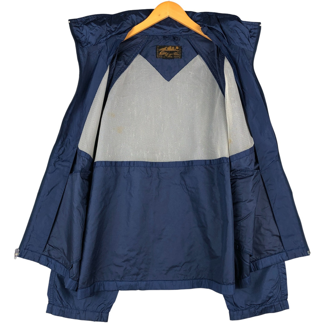 Vintage 80s-90'S Eddie Bauer black tag ripstop nylon jacket, men's size XL Nylon navy blue type Vintage Second Hand