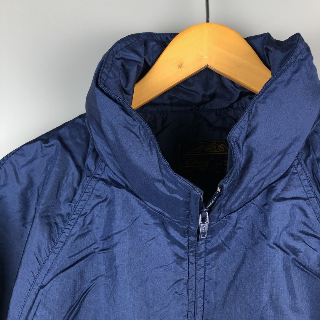 Vintage 80s-90'S Eddie Bauer black tag ripstop nylon jacket, men's size XL Nylon navy blue type Vintage Second Hand