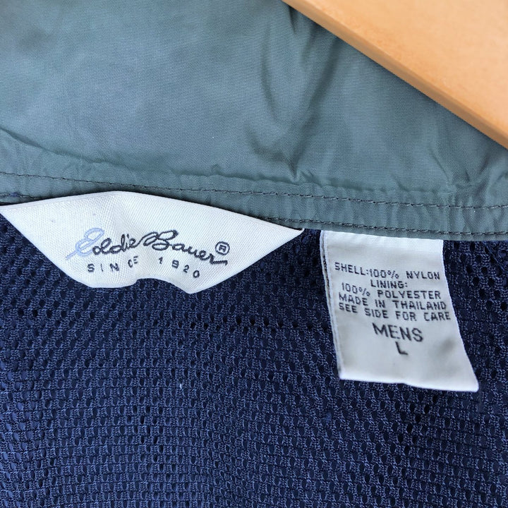 Eddie Bauer nylon jacket, men's size L Nylon navy blue type Vintage Second Hand