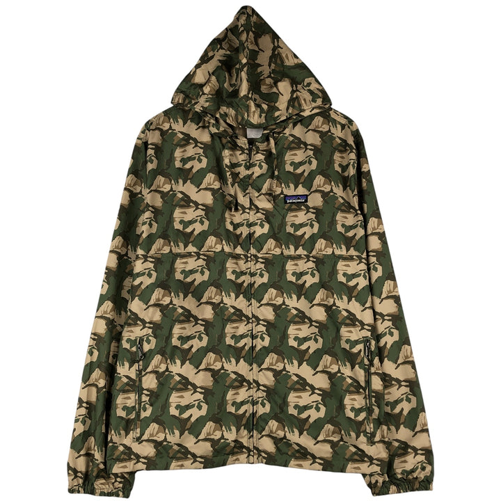 Patagonia Variable Hoody 27235SP15 Camouflage Pattern Hooded Windbreaker, Men's Size L polyester Khaki type Vintage Second Hand