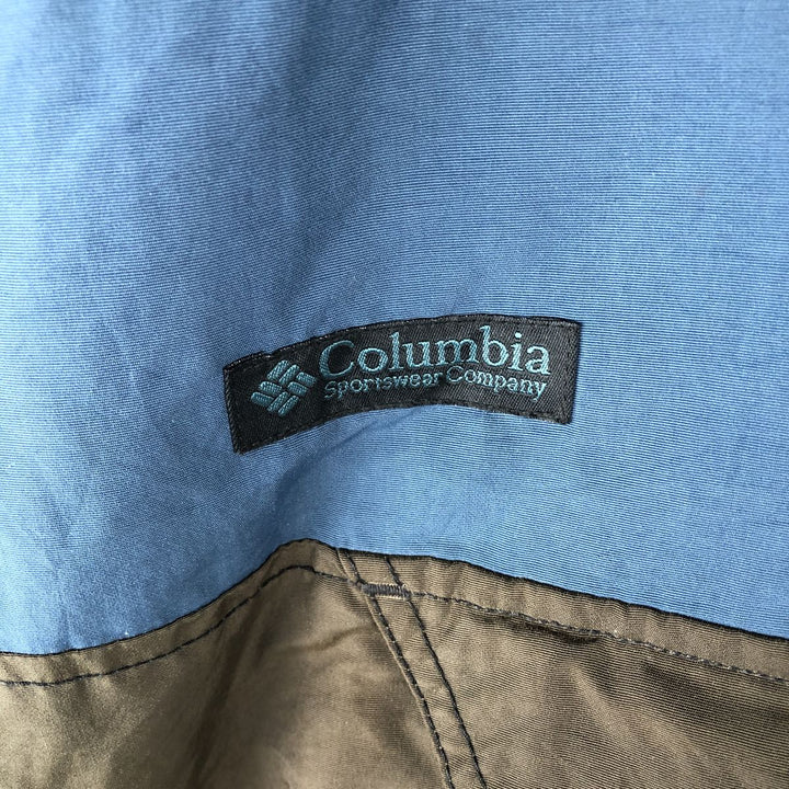 90'S Vintage Columbia Anorak Parka with White Tag, Men's XL Nylon navy blue type Vintage Second Hand