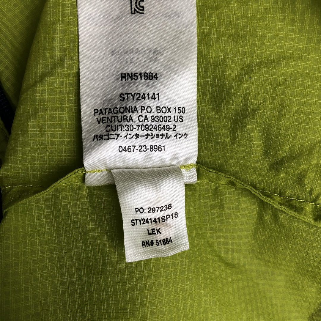 Patagonia 24141SP18 Ripstop Nylon Parka, Men's Size Medium Nylon green type yellow green Vintage Second Hand
