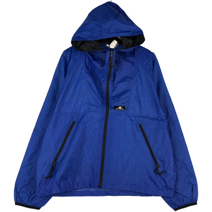 Vintage 1990'S Sierra Designs hooded windbreaker with triple-tree tag, size L, men's unclear blue type Vintage Second Hand