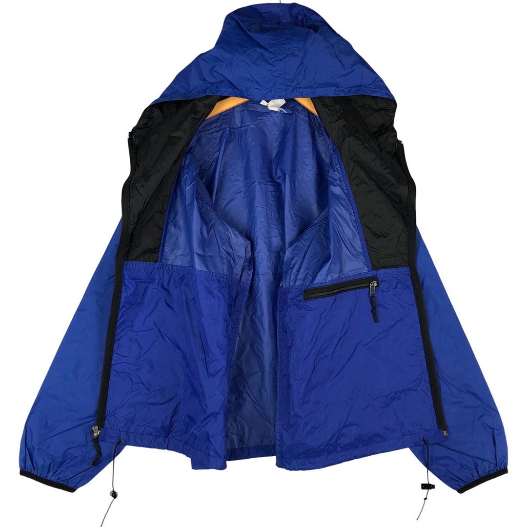 Vintage 1990'S Sierra Designs hooded windbreaker with triple-tree tag, size L, men's unclear blue type Vintage Second Hand